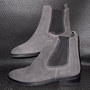Thursday Boot Company Pull On Chelsea Cavalier Gray Leather Boots Womens 8
